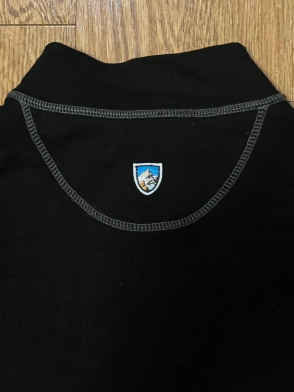 KUHL Team Merino 1/4 Zip Sweater Mens Large Black 100% Merino Wool Baselayer - Picture 8 of 9
